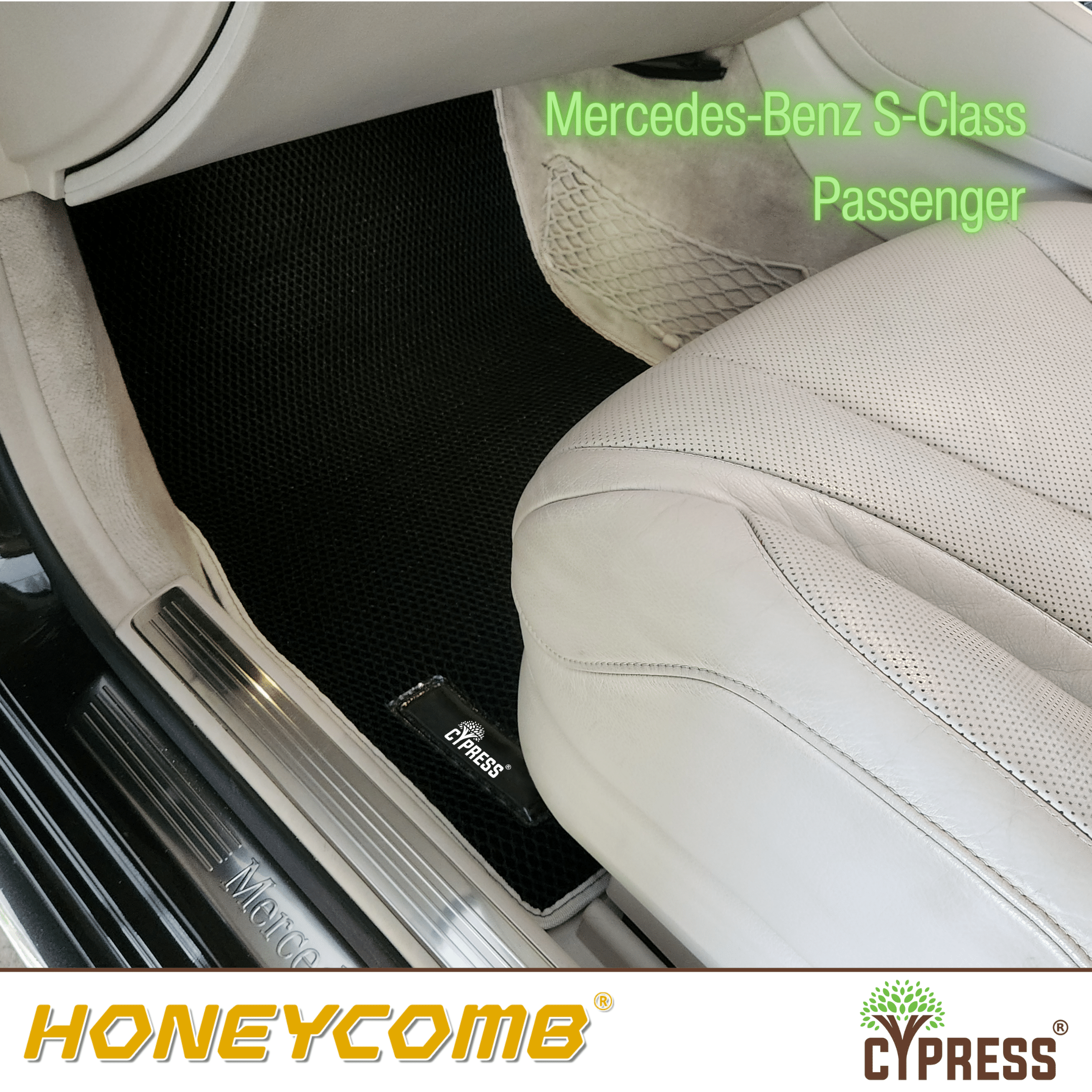 Mercedes S-Class Honeycomb Black with Grey Trim Instagram (Passenger)